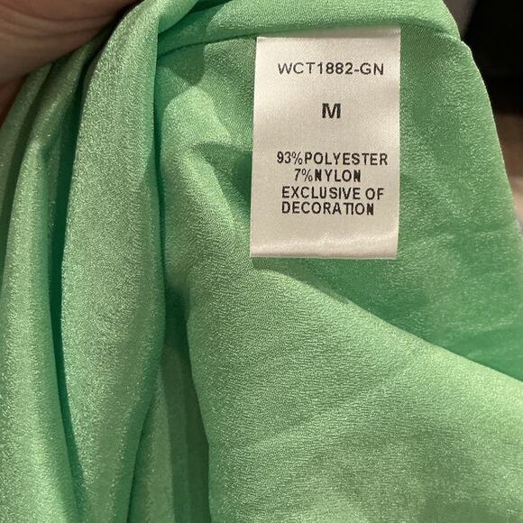 THML Woman’s Green Tiered Flowy Sleeveless Gingham Maxi Dress Size Medium - Picture 9 of 10